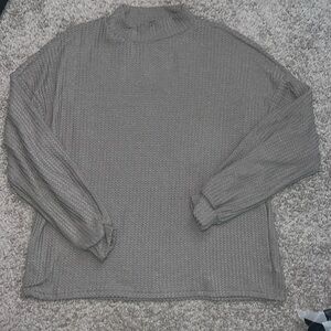 Mock neck shoulder tee